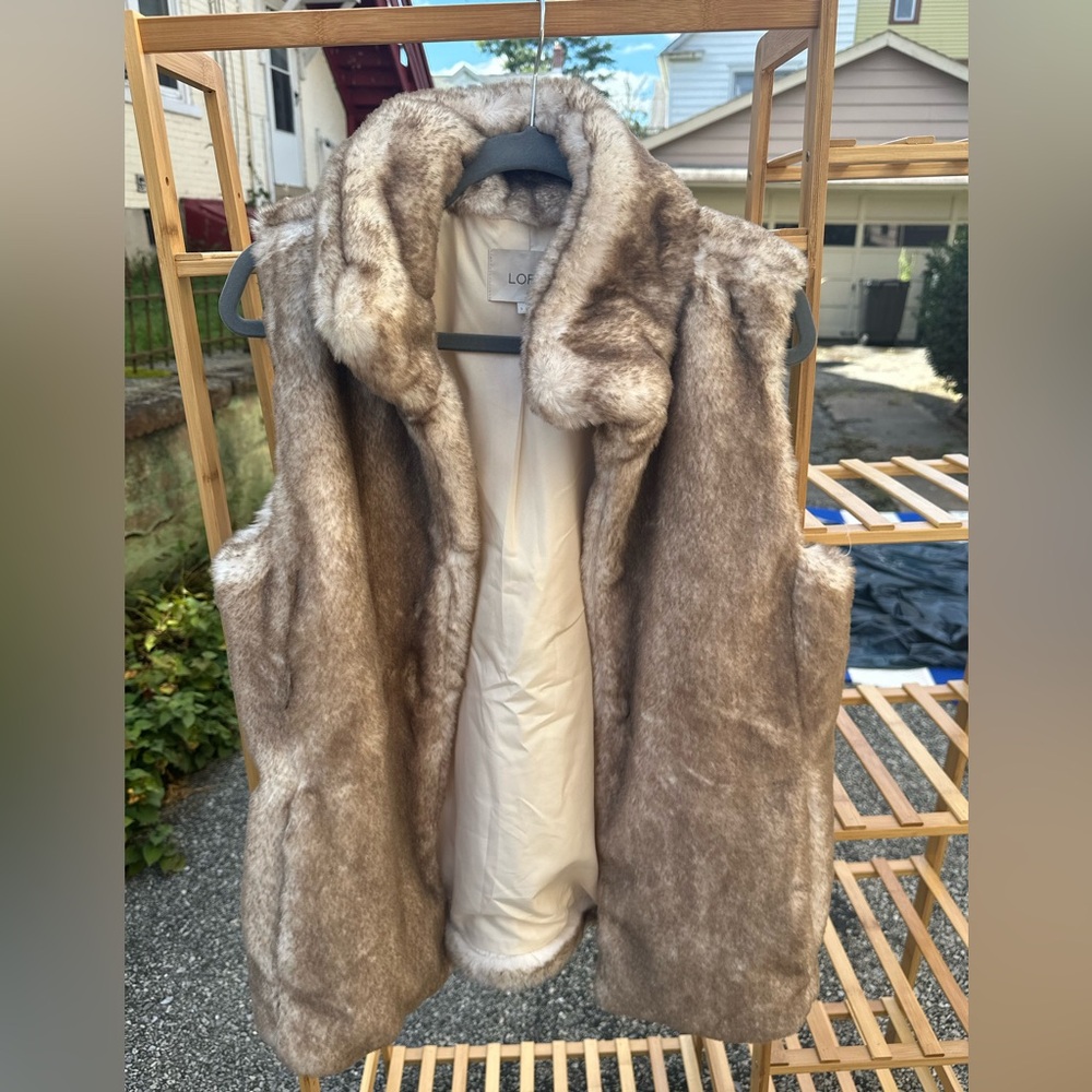 LOFT Women's Faux Fur Vest